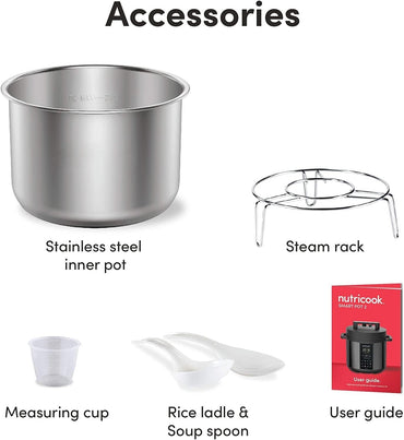 Nutricook Smart Pot 2 Electric Pressure Cooker 8L 1200W Black