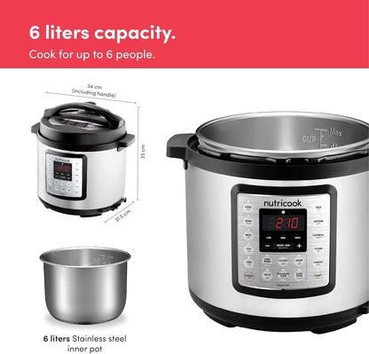 Nutricook Smart Pot Eko Electric Pressure Cooker 6L 1000W
