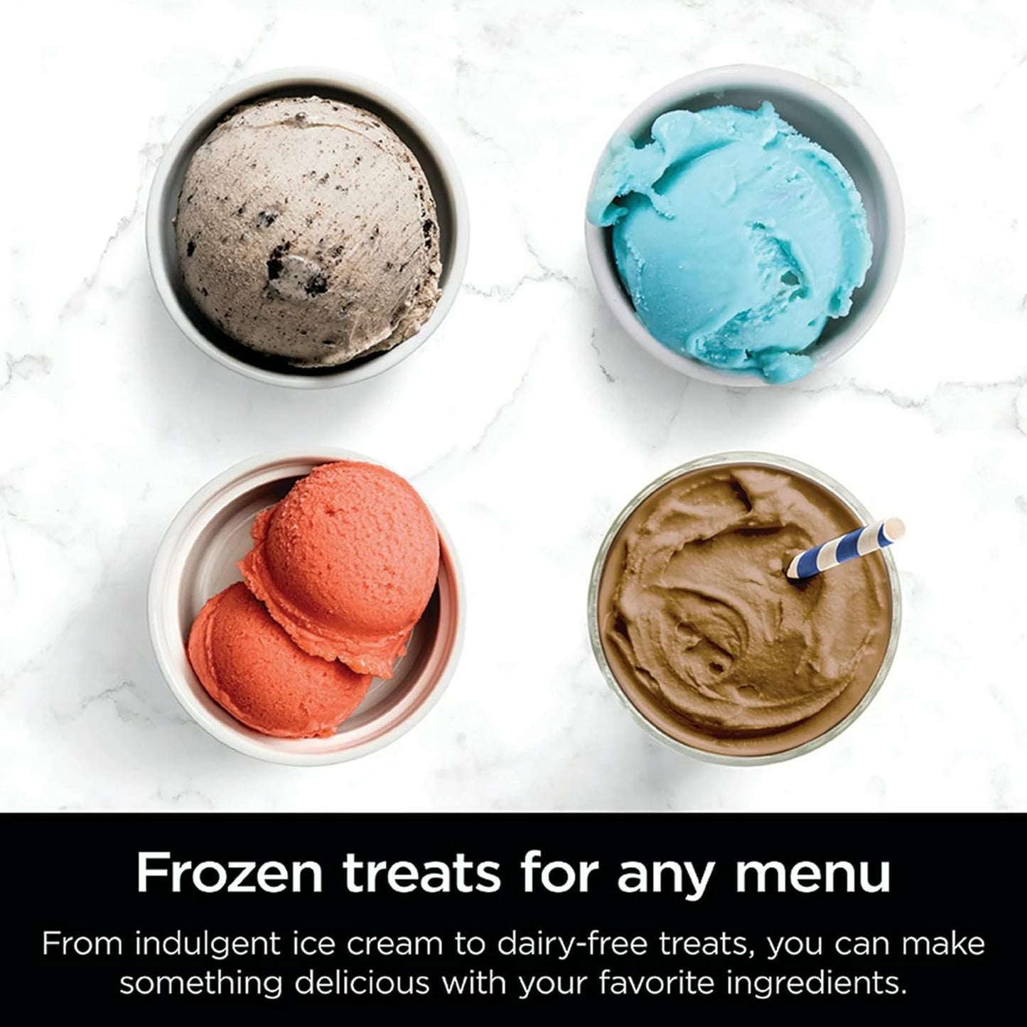 Ninja Ice Cream Maker 800W with 2 Pint Containers