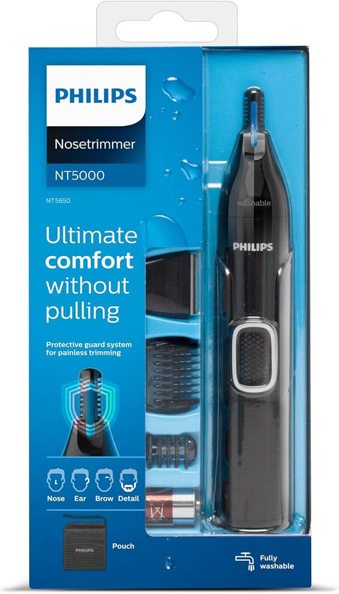 Philips 4-in-1 Nose Ear Eyebrow Trimmer Wet/Dry AA Battery