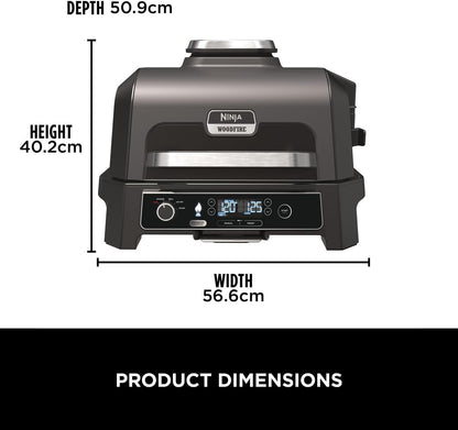 Ninja Woodfire Pro XL Electric BBQ Grill Smoker 1700W