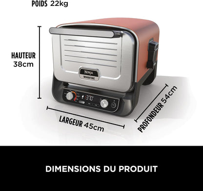 Ninja Woodfire 8-in-1 Electric Outdoor Pizza Oven 2400W 370°C