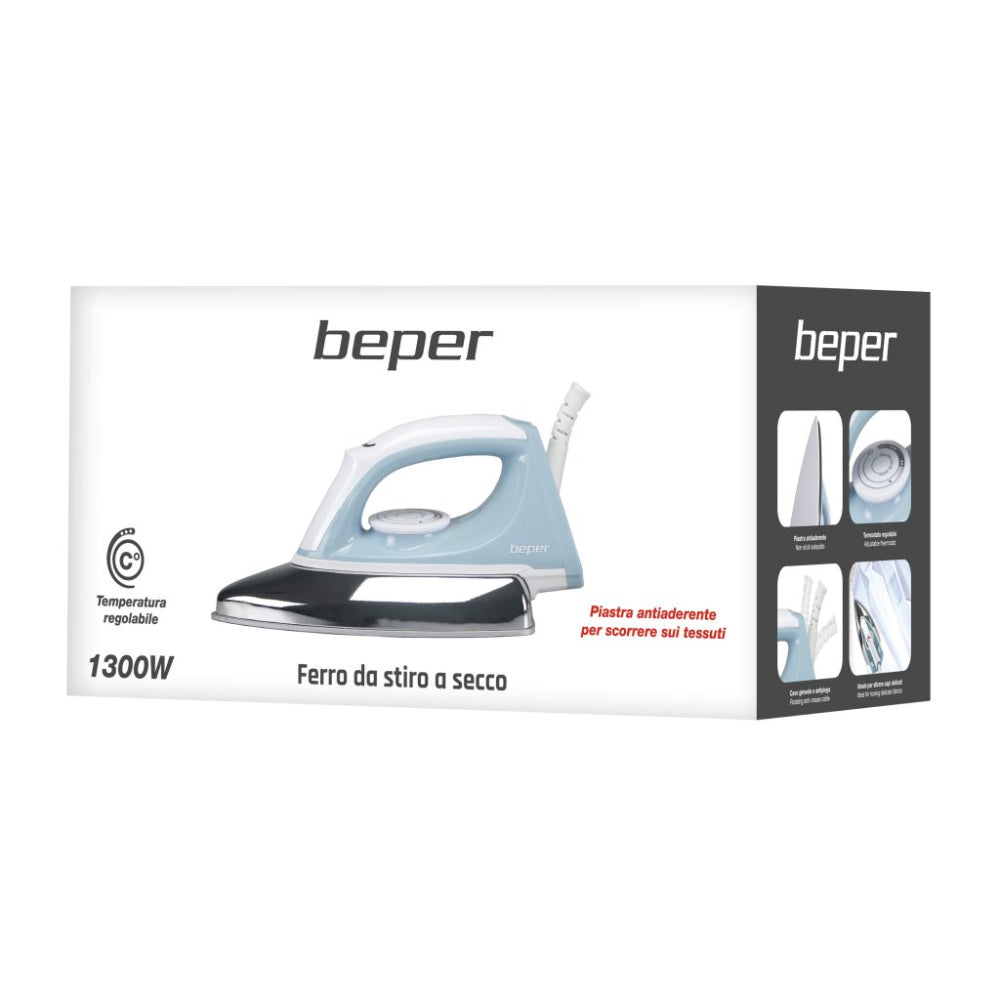 Beper Dry Iron 1300W Non-Stick Soleplate