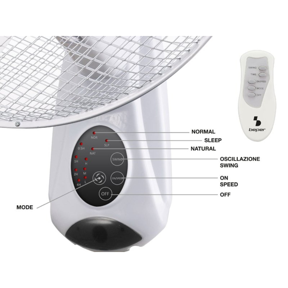 Beper Wall Fan with Remote Control