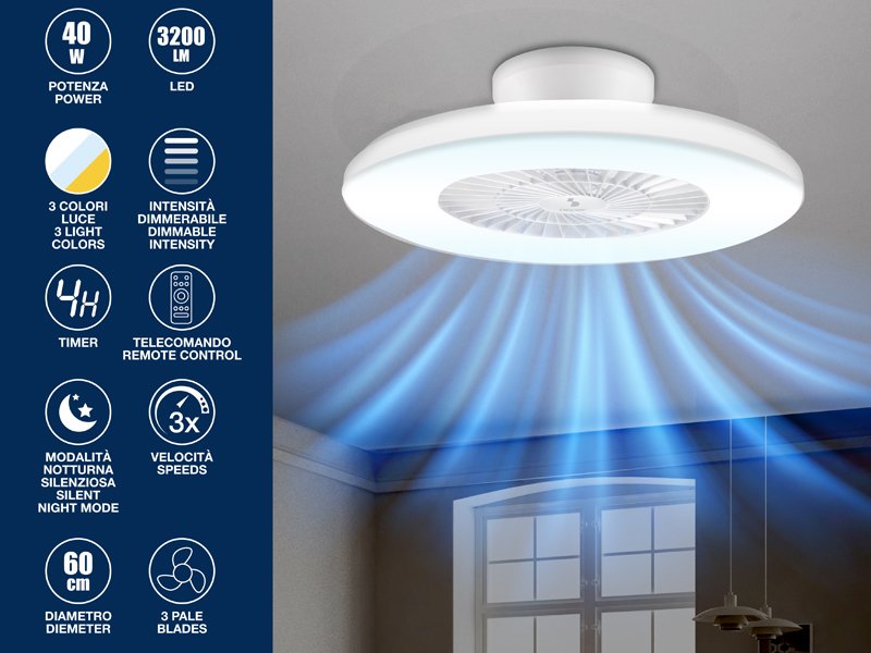 Beper Ceiling Fan with LED Light