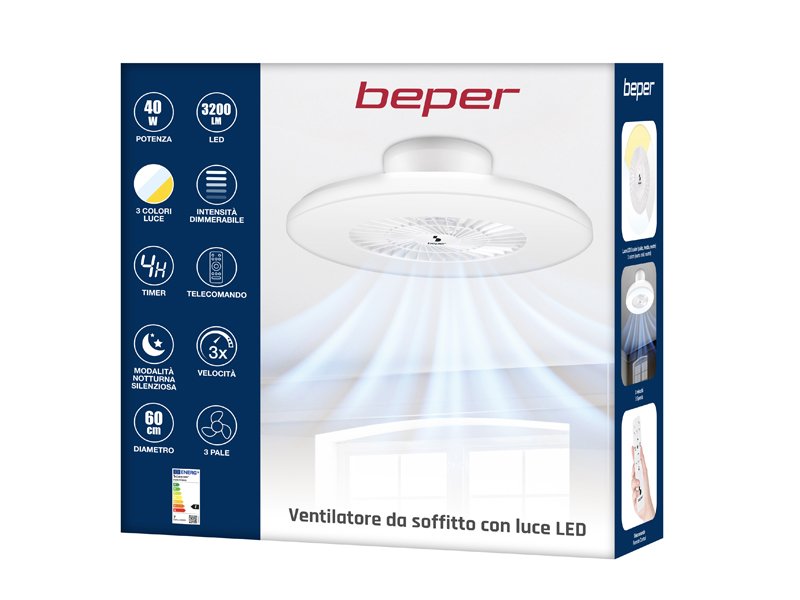 Beper Ceiling Fan with LED Light