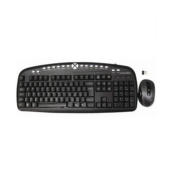 Conqueror Wireless Keyboard and Mouse Combo Black
