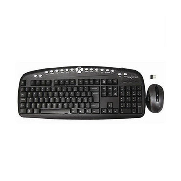 Conqueror Wireless Keyboard and Mouse Combo Black