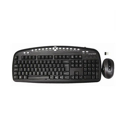 Conqueror Wireless Keyboard and Mouse Combo Black