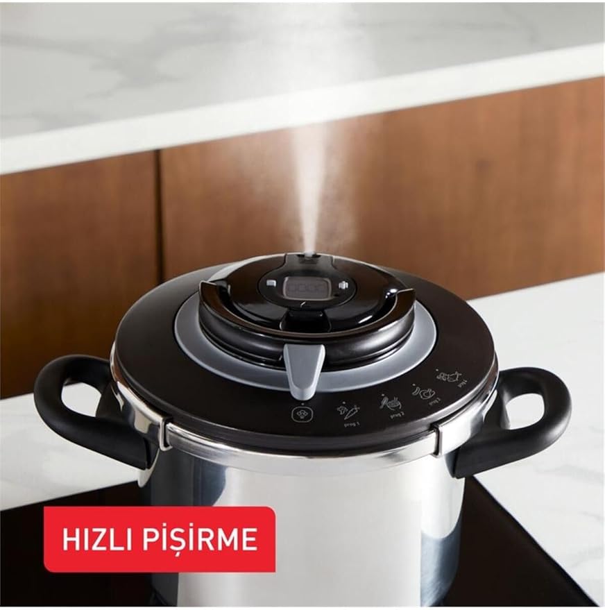 Tefal Clipso+ Chef Pressure Cooker 6L 4 Programs One-Hand