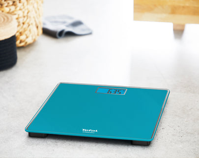 Tefal Classic Bathroom Scale Tempered Glass Turquoise