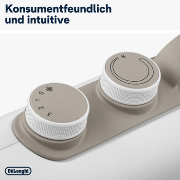 Delonghi Fan Heater, Metal, 2000W Max - Vertical & Horizontal Position