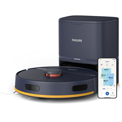 Philips 2000 Series Robot Vacuum Mop 2700Pa Auto Empty Station Smart App Blue