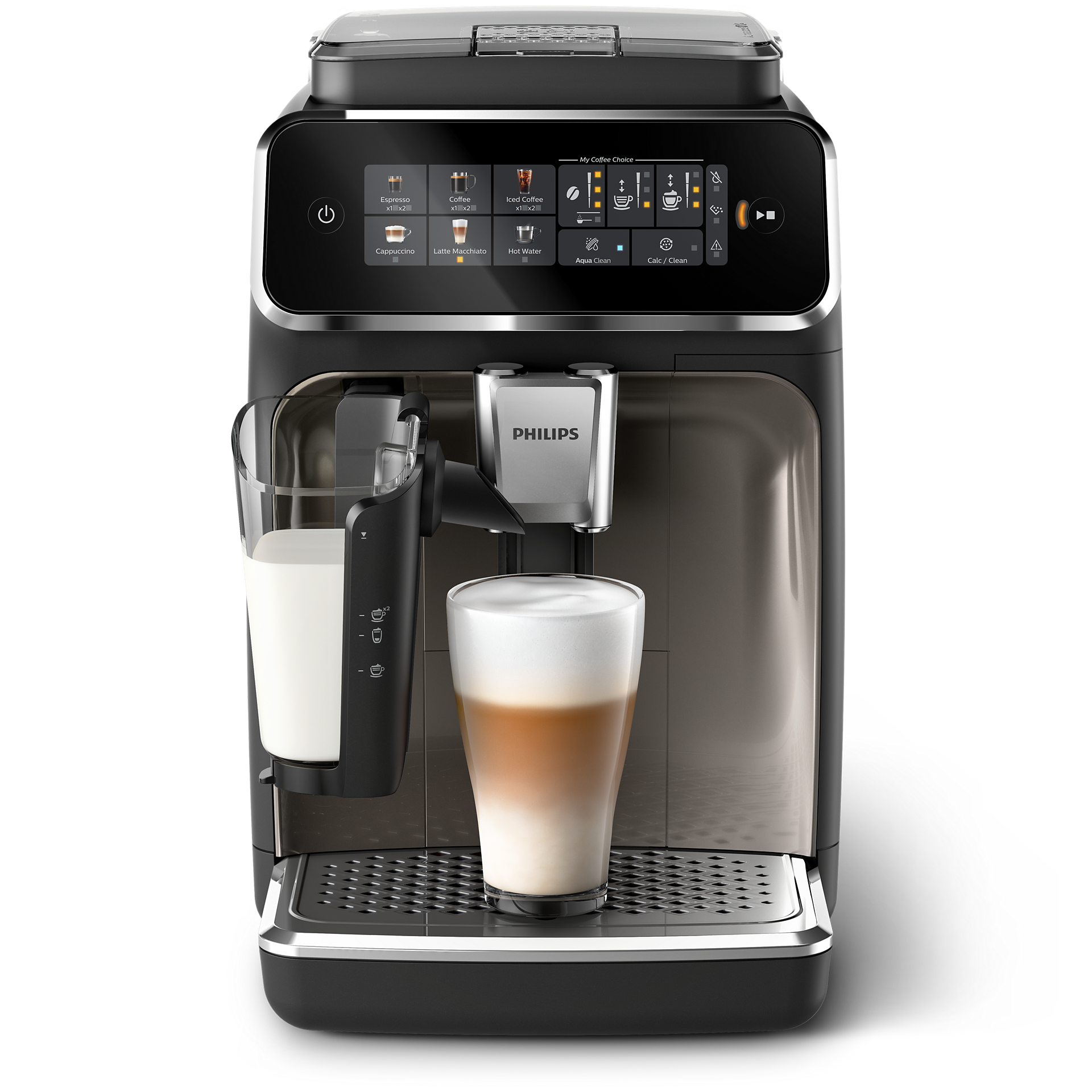 Philips 3300 Series Espresso Machine LatteGo 6 Beverages SilentBrew Chrome