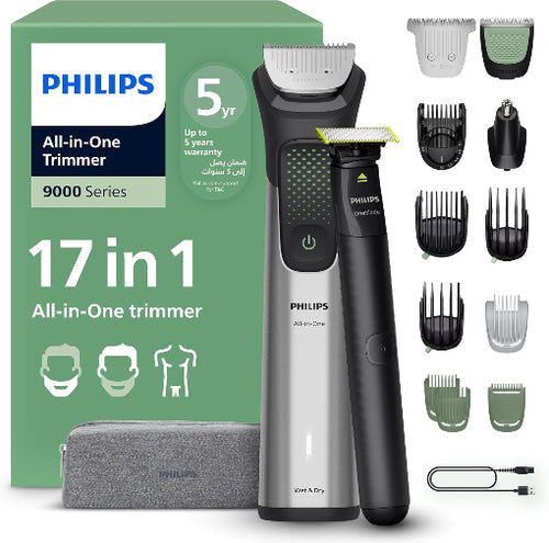 Philips Multigroom Series 9000 - 17-in-1 Face, Hair & Body - OneBlade Included