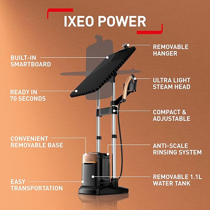 Tefal IXEO Power All-in-One Steam Generator Iron Black Copper