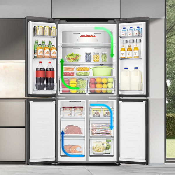Hisense 22CFT Four Door Refrigerator No Frost Inverter Silver