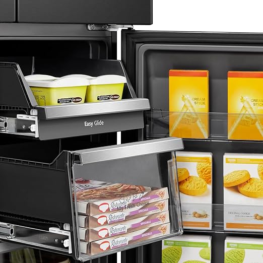 Hisense 26CFT Four Door Refrigerator Smart WiFi Ice Water Black Steel