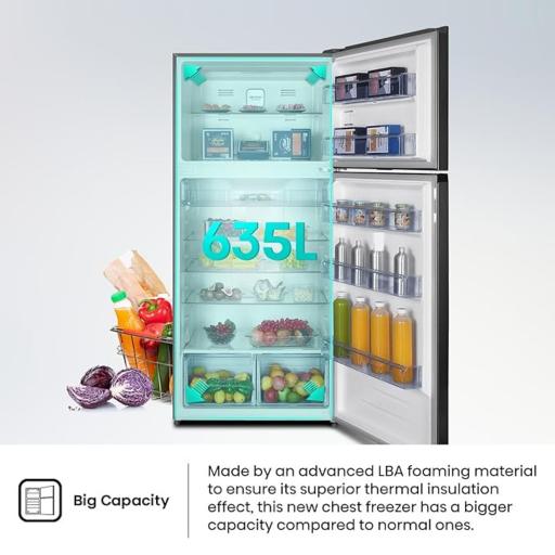 Hisense Top Mount Refrigerator 635L No Frost Inverter Silver