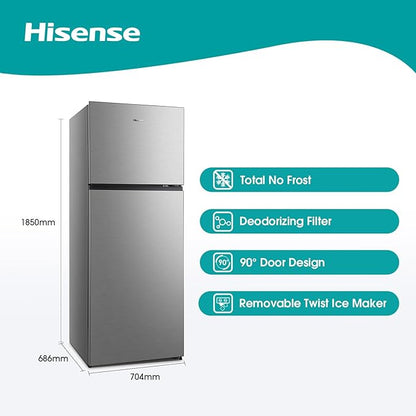 Hisense Top Mount Refrigerator 24CFT No Frost Inverter Silver