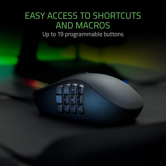 Razer Naga Trinity Wired MMO Gaming Mouse Multicolor