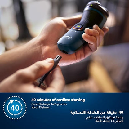 Philips Cordless Shaver Wet/Dry 3D Flex Heads 40 Min Run