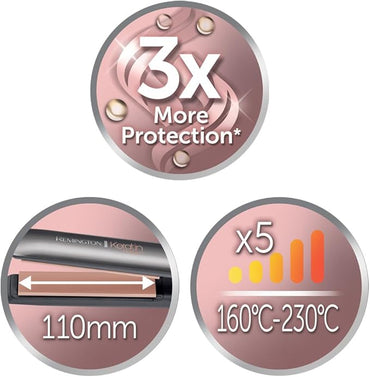 Remington Keratin Protect Straightener Sensor Almond Oil