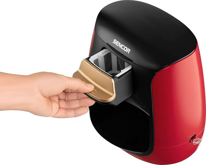 Sencor Mini Coffee & Tea Maker 2-Cup 500W Red