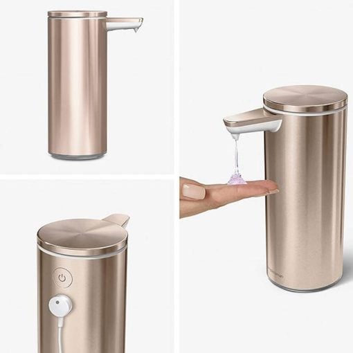 Simplehuman Rechargeable Sensor Pump 266ml Rose Gold