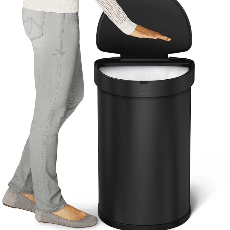 Simplehuman Semi-Round Sensor Bin 40L Black