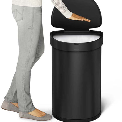Simplehuman Semi-Round Sensor Bin 40L Black