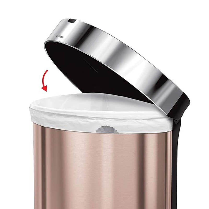 Simplehuman Semi-Round Sensor Bin 45L Rose Gold