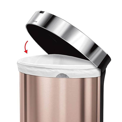 Simplehuman Semi-Round Sensor Bin 45L Rose Gold