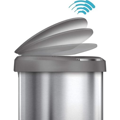 Simplehuman Semi-Round Sensor Bin 40L Grey