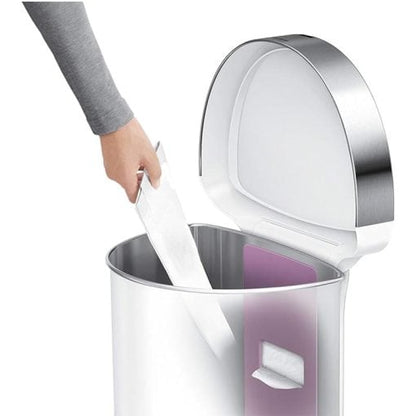 Simplehuman Semi-Round Sensor Bin 45L White