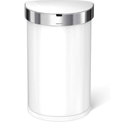 Simplehuman Semi-Round Sensor Bin 45L White