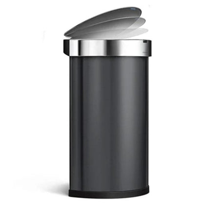 Simplehuman Semi-Round Sensor Bin 45L Black Steel