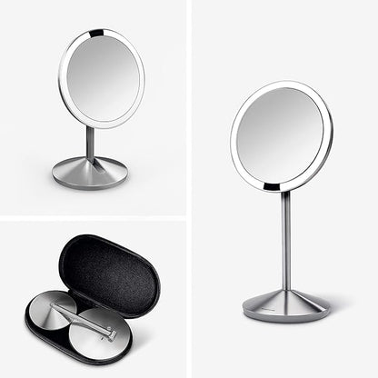 Simplehuman Mini Sensor Mirror 10X Rechargeable Travel SS