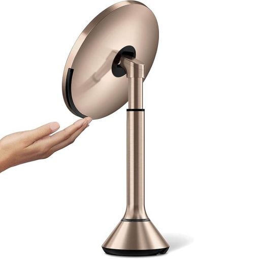 Simplehuman Sensor Mirror 5X LED Brightness Control Rose Gold
