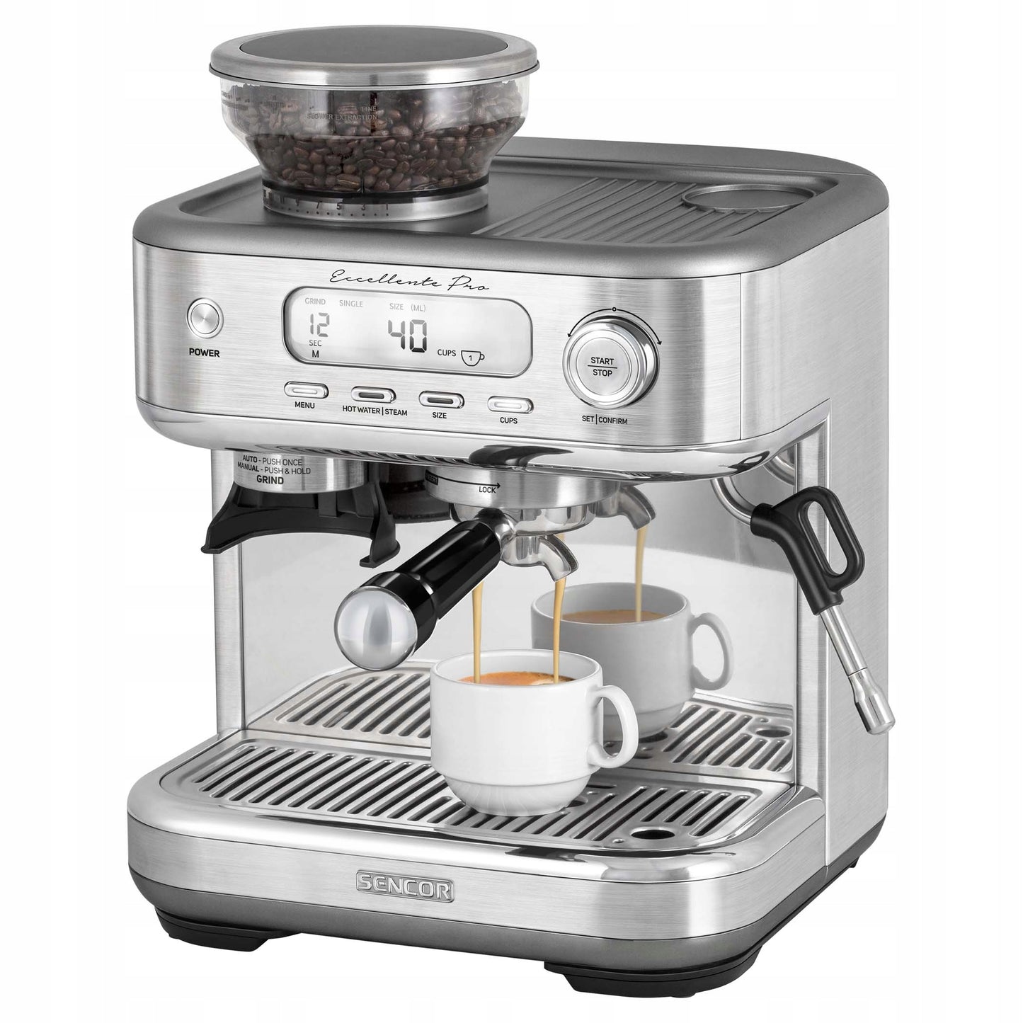 Sencor Espresso Machine - 15 BAR - 15 Grinding settings