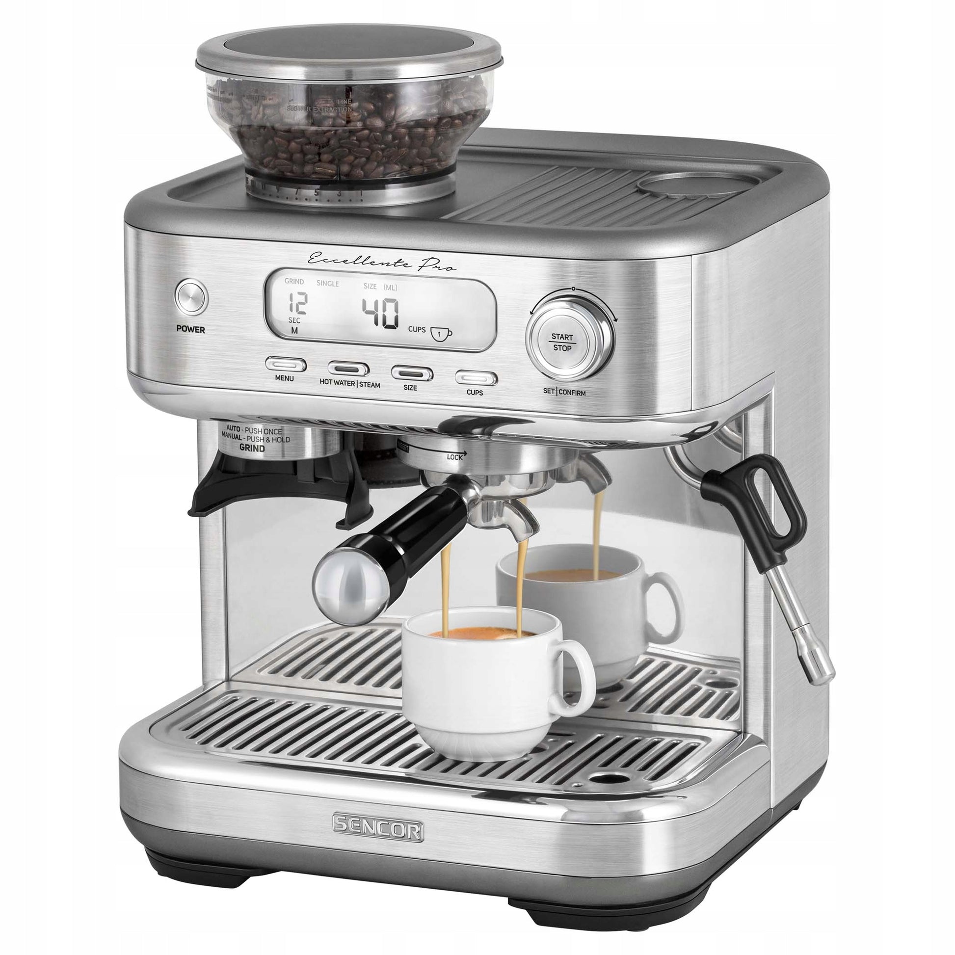 Sencor Espresso Machine - 15 BAR - 15 Grinding settings