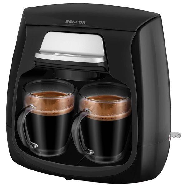 Sencor Mini Drip Coffee Maker 2-Cup 500W Black