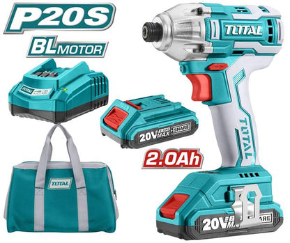 Total Cordless Impact Driver 20V 170Nm Brushless