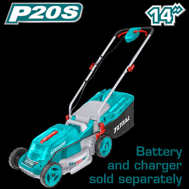 Total Cordless Lawn Mower 40V 340mm 30L Bag
