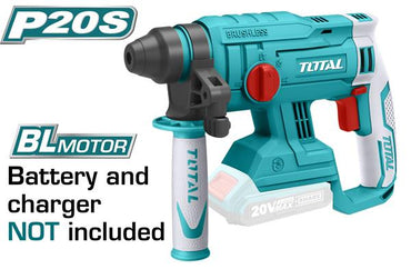 Total Cordless Rotary Hammer Drill 20V 22mm Brushless