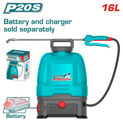 Total Cordless Backpack Sprayer 20V 16L 5 Bar