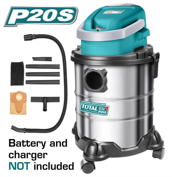 Total Cordless Wet & Dry Vacuum Cleaner 20V 20L