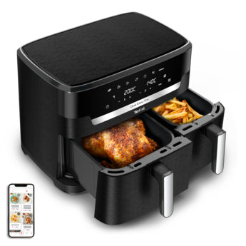 Tefal Dual Easy Fry Air Fryer 11L 2700W Black Premium