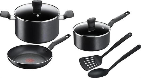 Tefal G6 Super Cook Cookware Set 7PC Non-Stick Black
