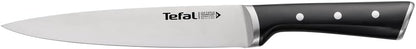 Tefal chef's knife with a black handle on a white background